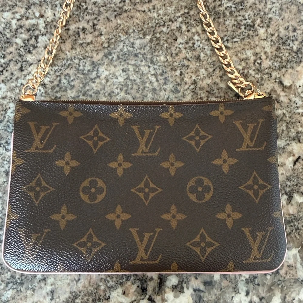 Louis Vuitton Monogram Blooming Flowers Double Zip Pouchette